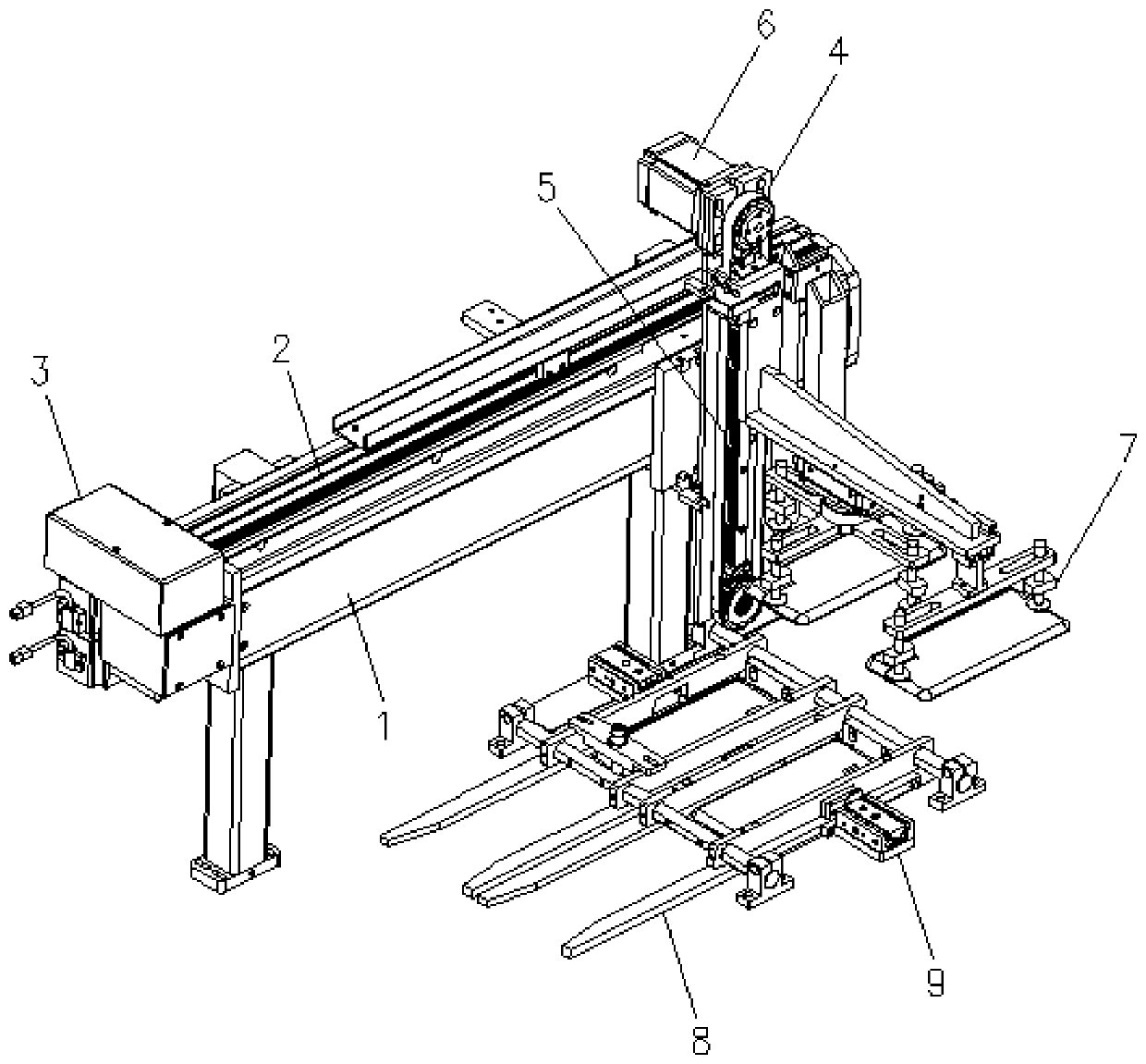 Automatic loading mechanism of mobile phone flow line and system