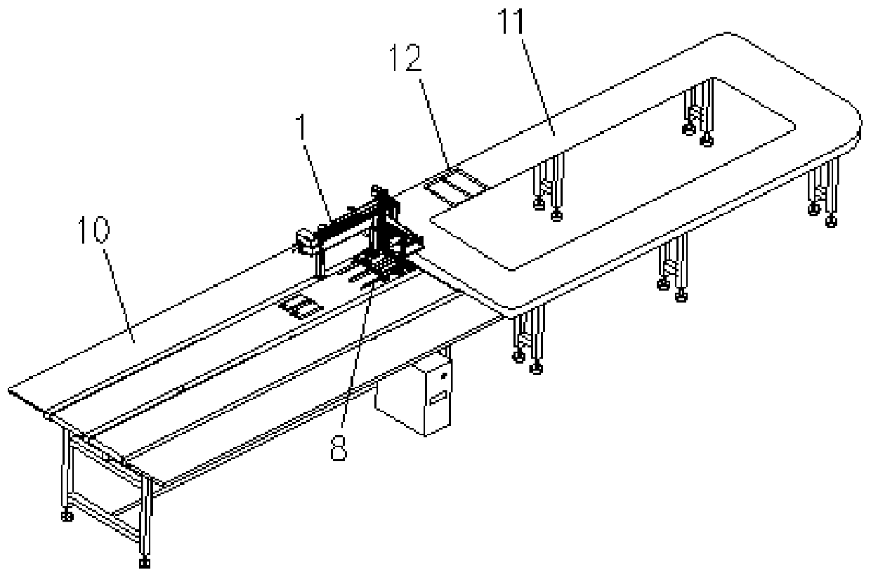 Automatic loading mechanism of mobile phone flow line and system