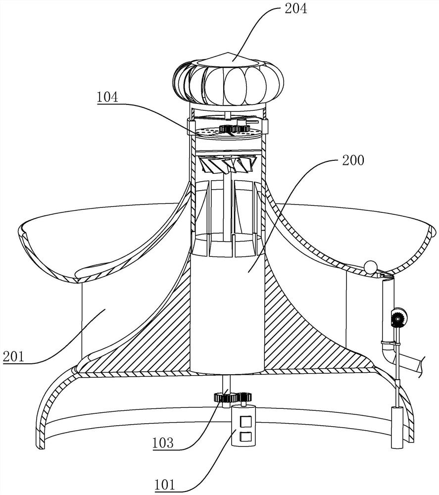 Vertical offshore wind power generation device