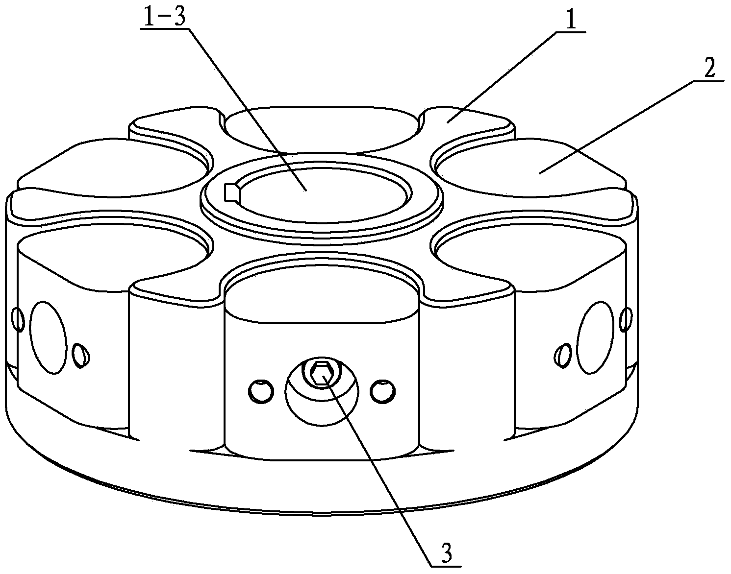 Counterweight-discrete flywheel