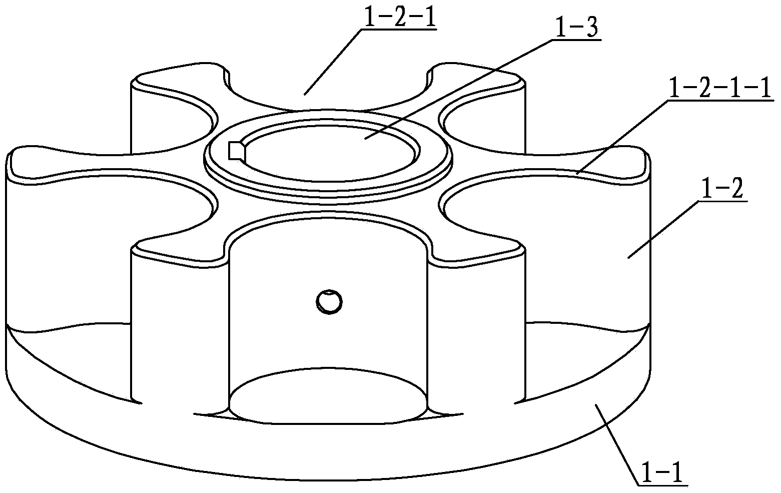 Counterweight-discrete flywheel