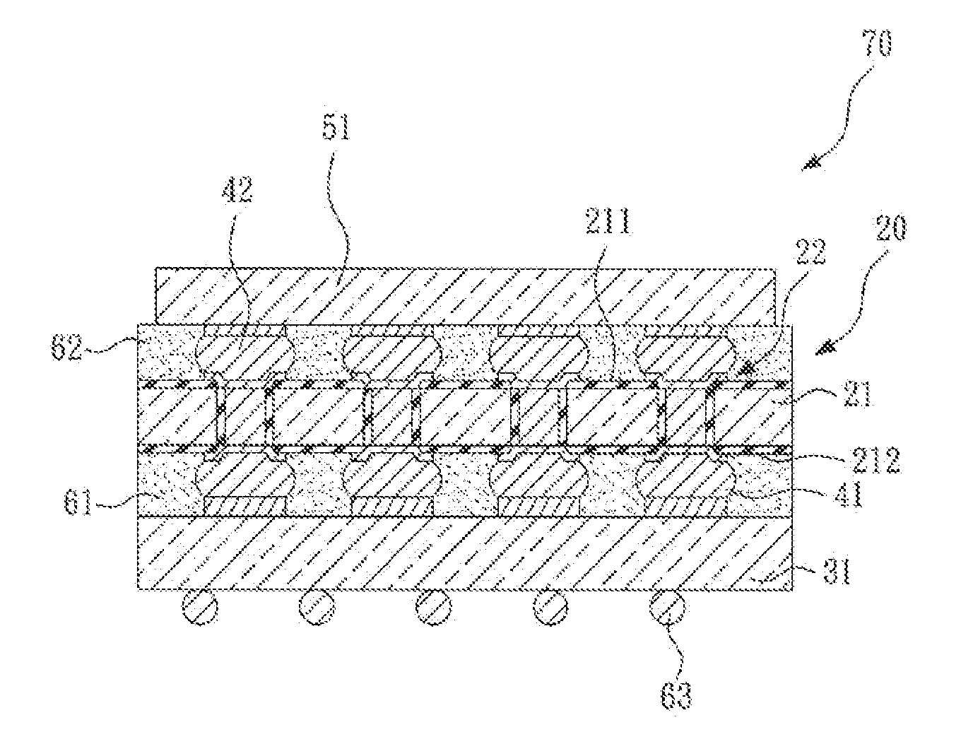 Semiconductor element having conductive vias and semiconductor package having a semiconductor element with conductive vias and method for making the same