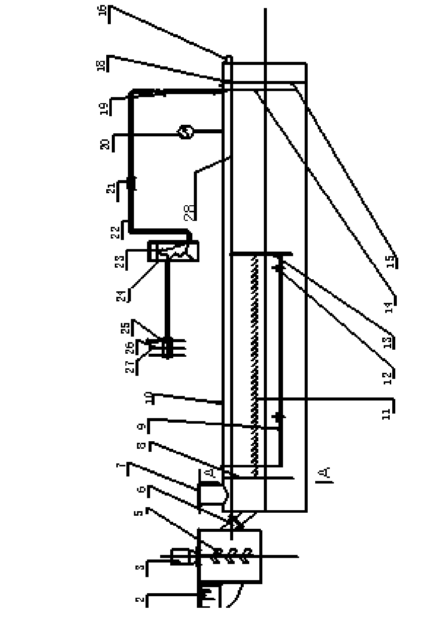 Device for collecting and treating mobile domestic garbage
