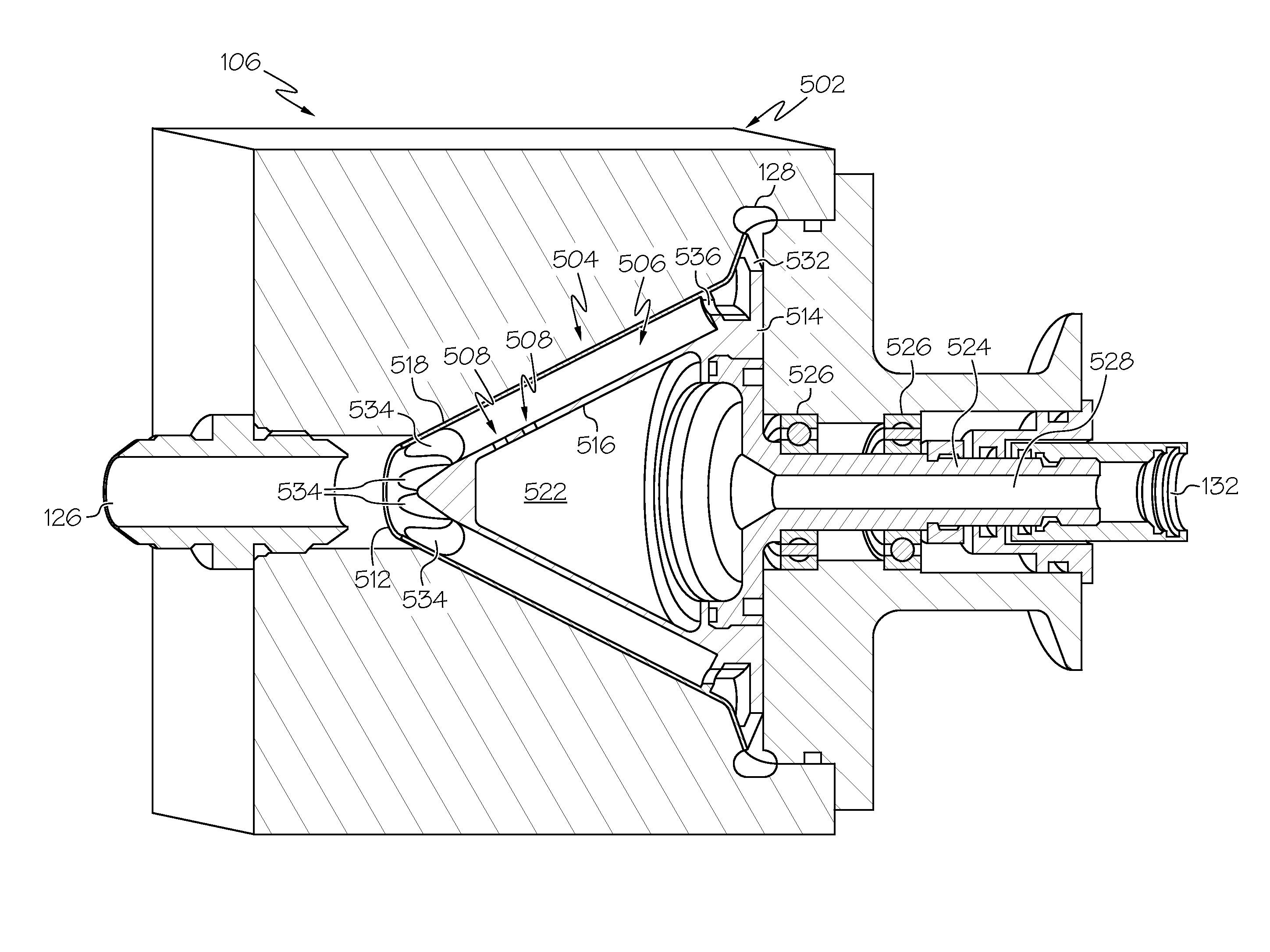 In-line continuous flow liquid-gas separator-pump