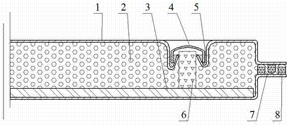 Metal vacuum composite insulation panel with sealing strips and getter and manufacturing method thereof