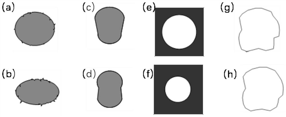 Solid rocket engine lining defect image data set self-making method