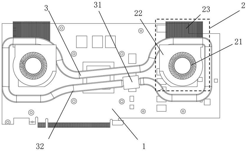 Internal circulation type notebook computer liquid cooling device and adjusting method thereof