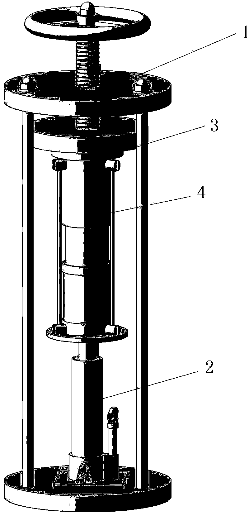 Density-controllable geotechnical triaxial sample preparation device