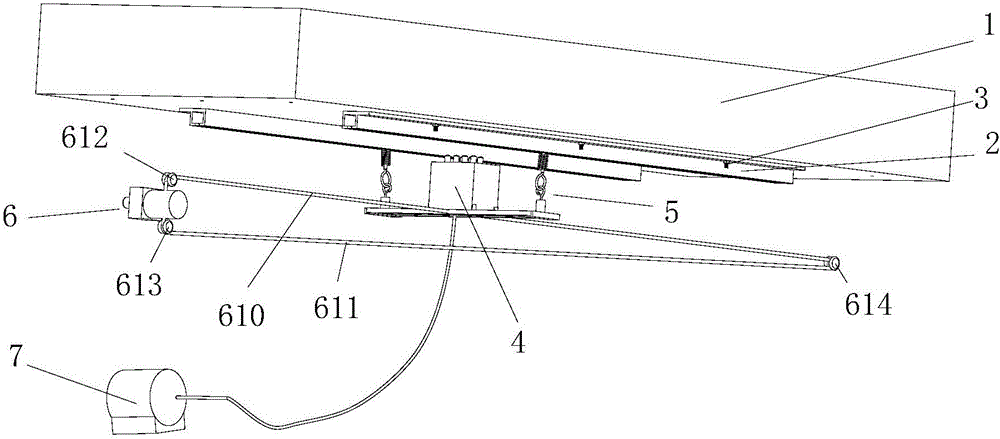 Automatic chiseling device for bottom face of structural object