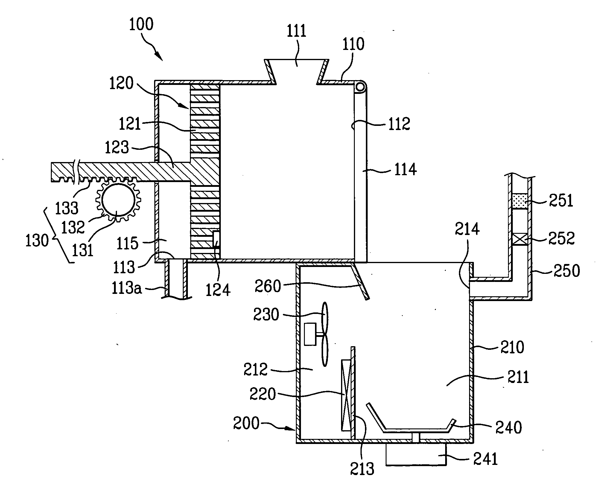 Apparatus for processing oranic substance