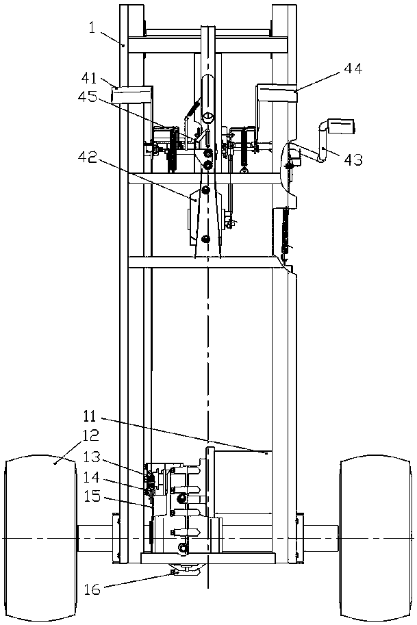 Coaxial type speed change and foot brake mechanism