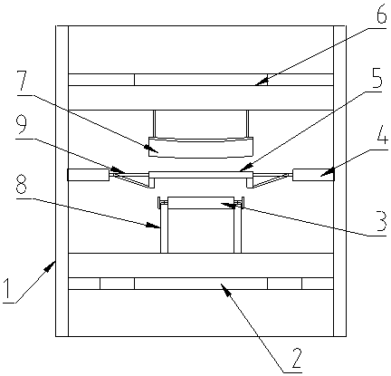 Molding device for special-shaped glass tempering production line