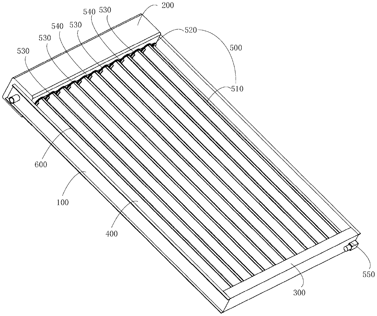 Solar vacuum tube heat collector shading device and solar water heater