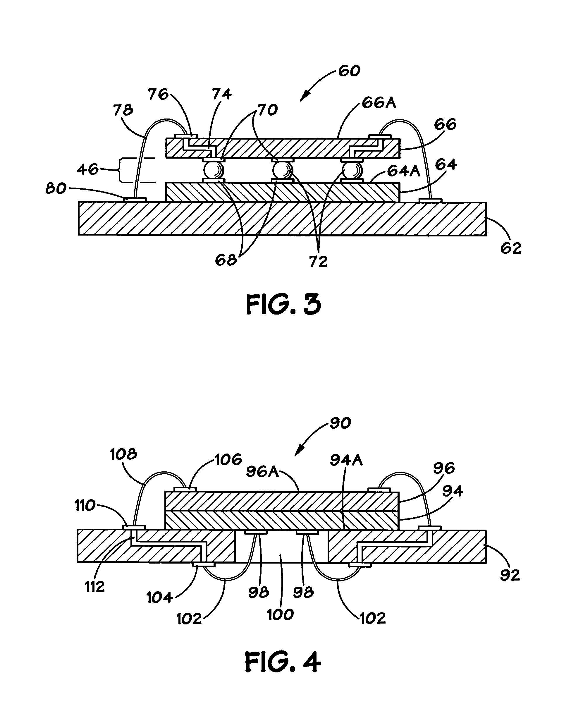 Integrated circuit package having reduced interconnects