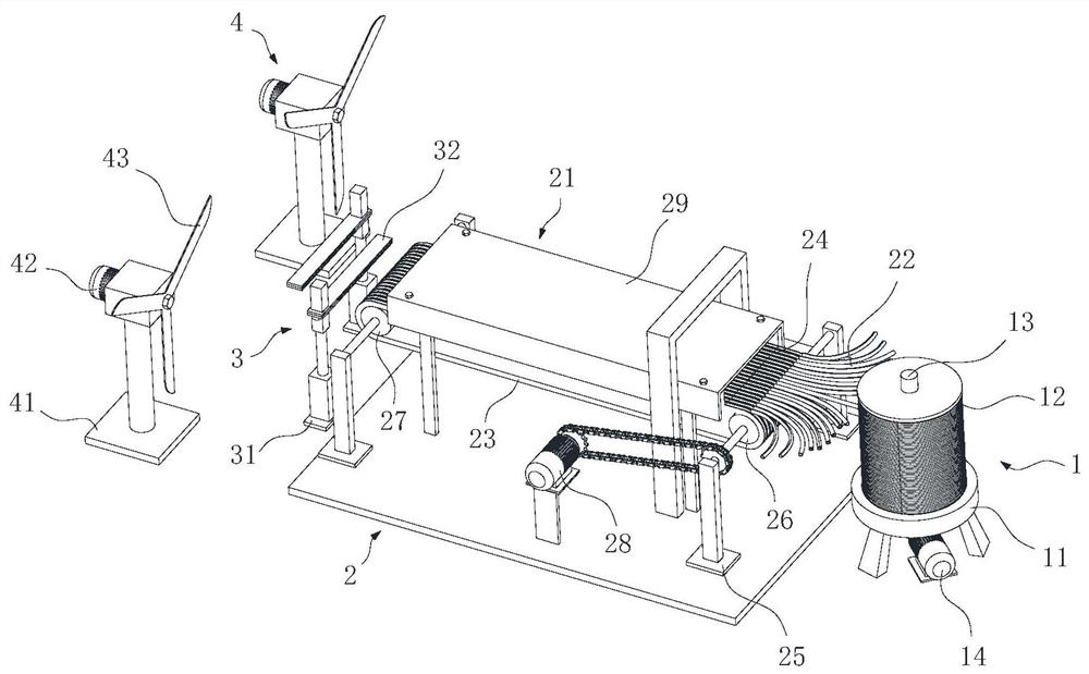 Equidistant steel wire fiber cutting device