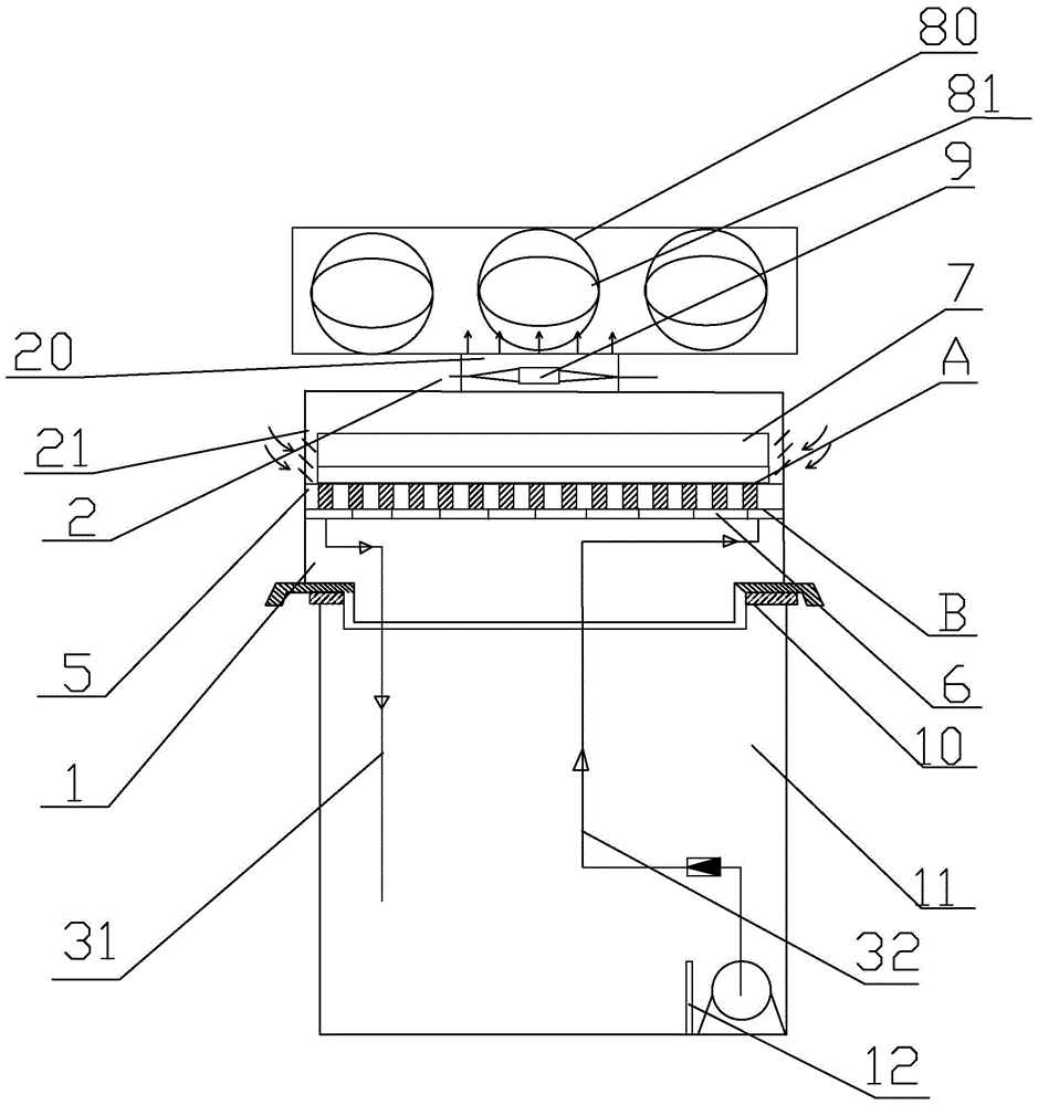 Multifunctional flush toilet water collecting tank cover with air conditioner device