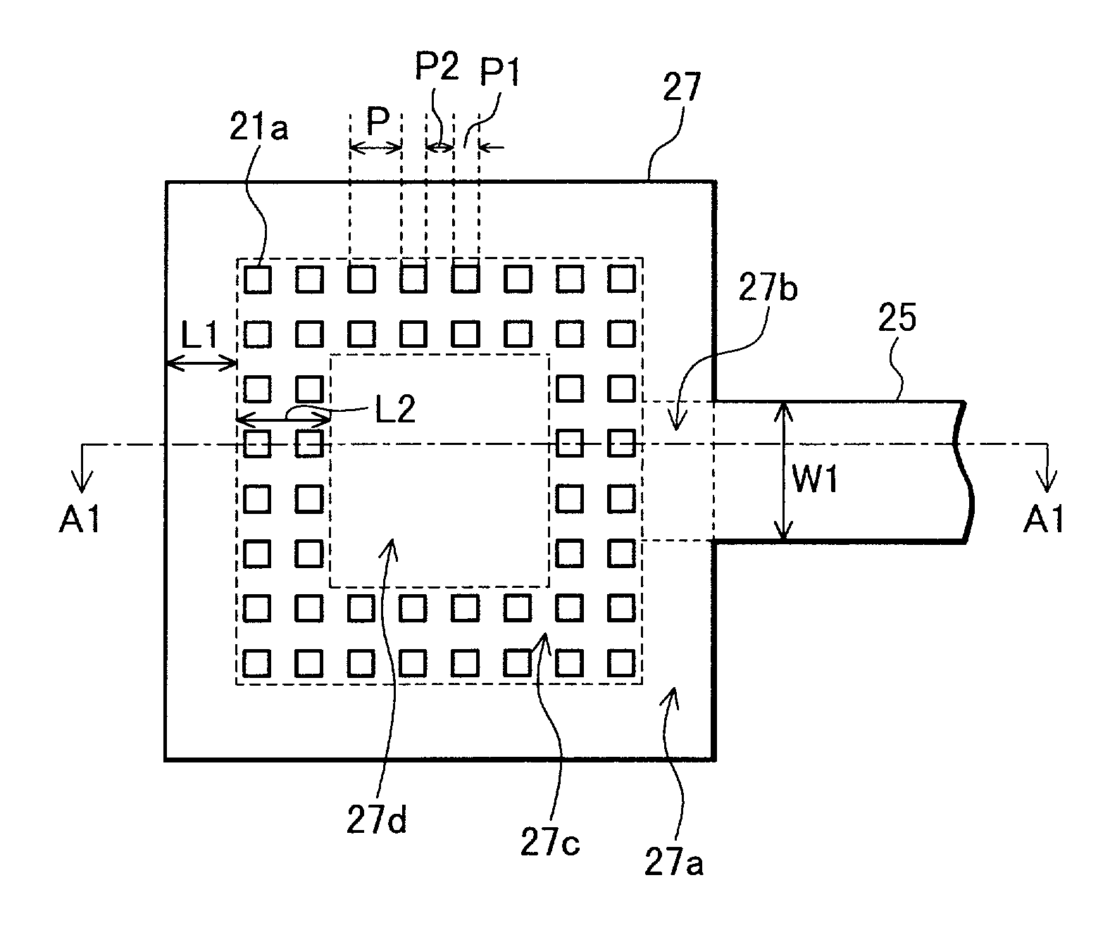 Semiconductor device capable of suppressing current concentration in pad and its manufacture method
