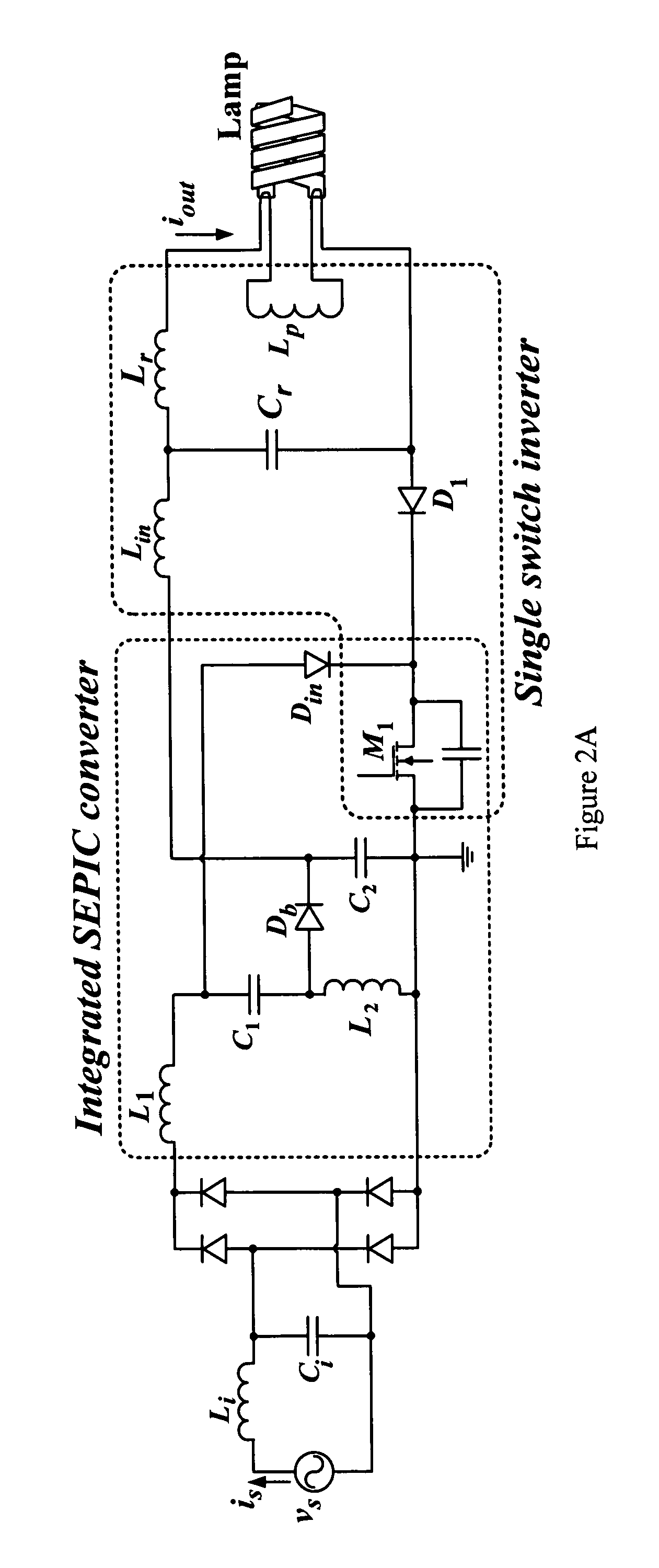 Electronic ballast with high power factor
