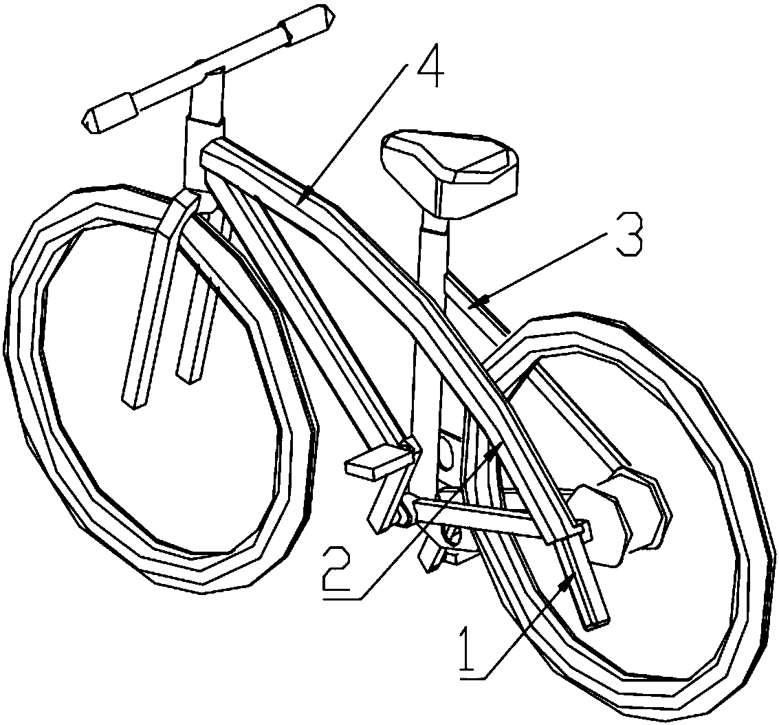 Electric bicycle with internal batteries