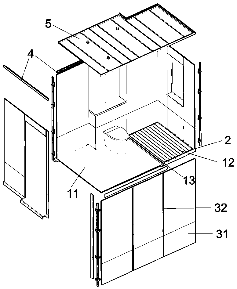 Assembly type bathroom and installing method thereof