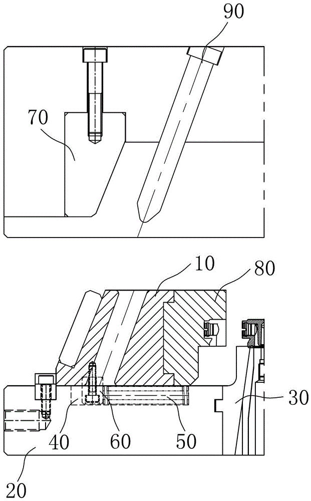 Spring structure of mold slider