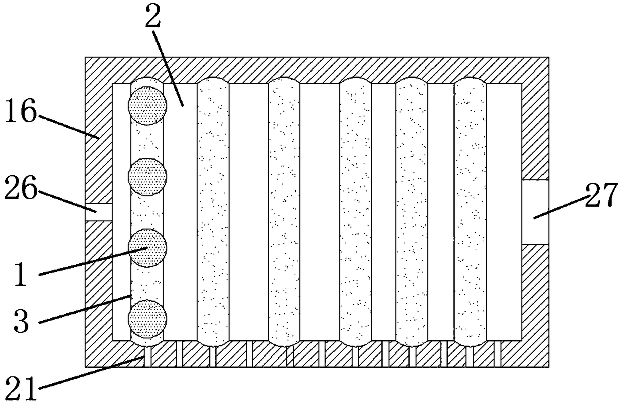 A horizontal multistage rolling ball mill