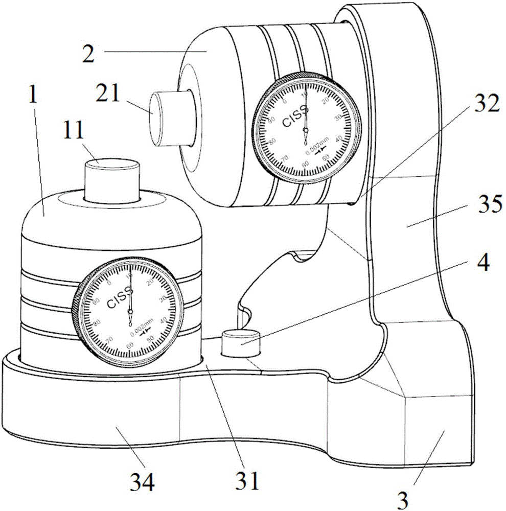 Five-axis linkage machine tool RTCP dynamic precision calibrating apparatus and calibrating method thereof