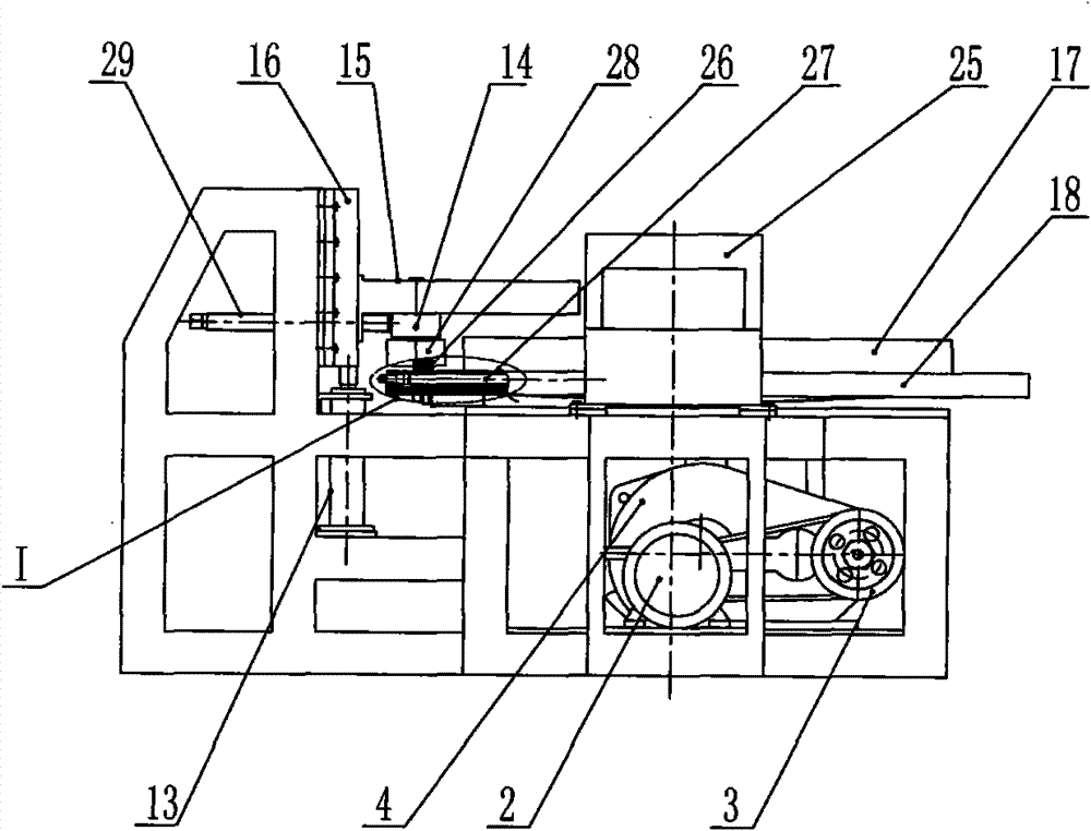 Horizontal flange blank hot coiling machine