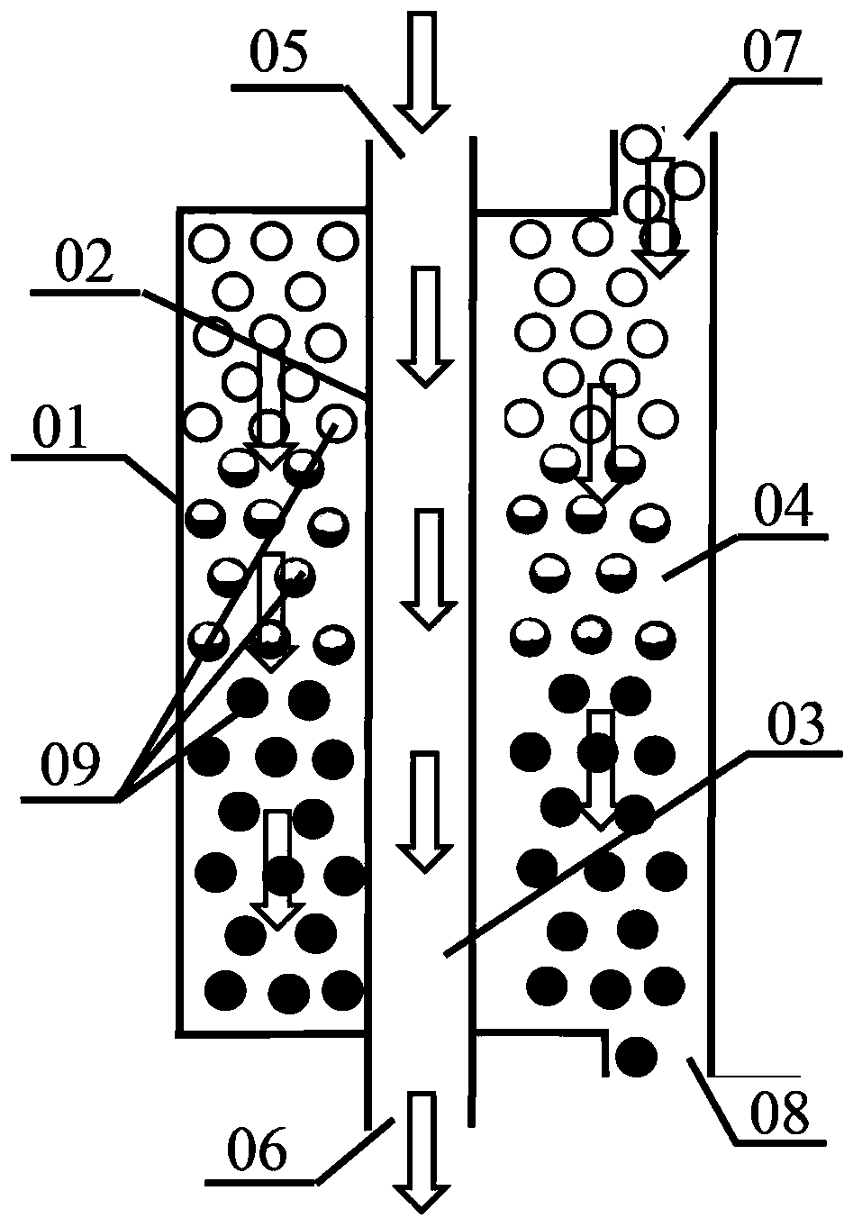 Purifying column, device and method for purifying blood