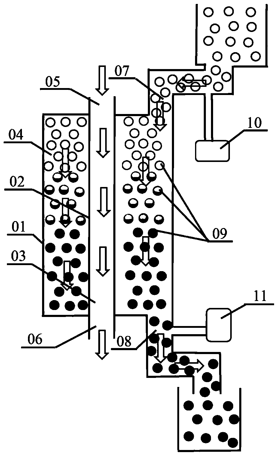 Purifying column, device and method for purifying blood