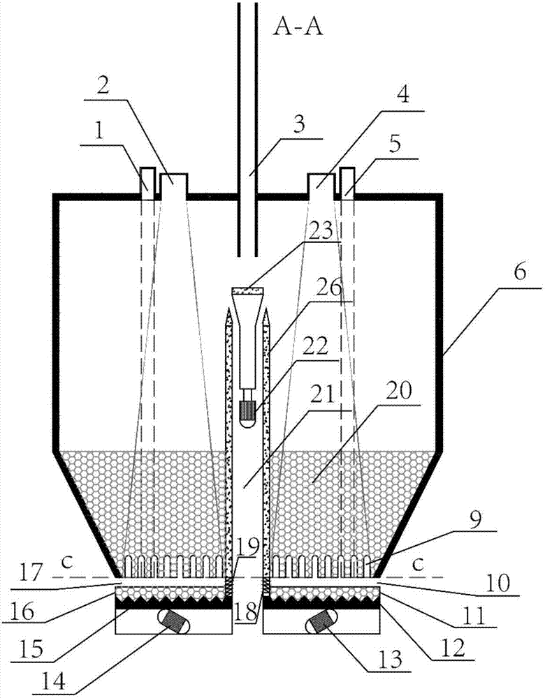 Control system and method for cooling high temperature solid bulk material in moving bed