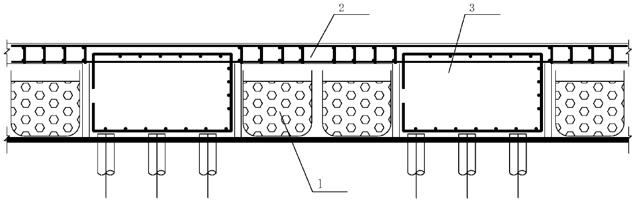 Bearing platform foundation backfill structure and construction method thereof