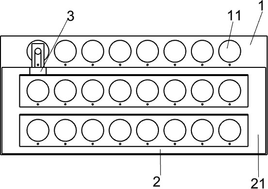 An auxiliary device for carrying vegetable seedlings on a seedling tray