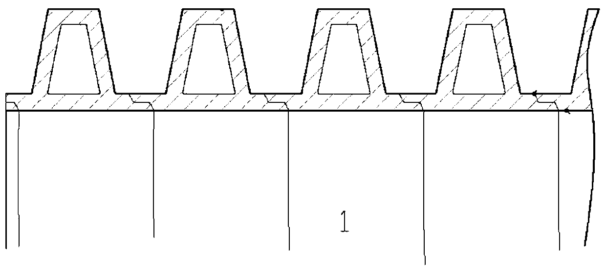 Hollow double spirally-wound plastic hose and production process thereof