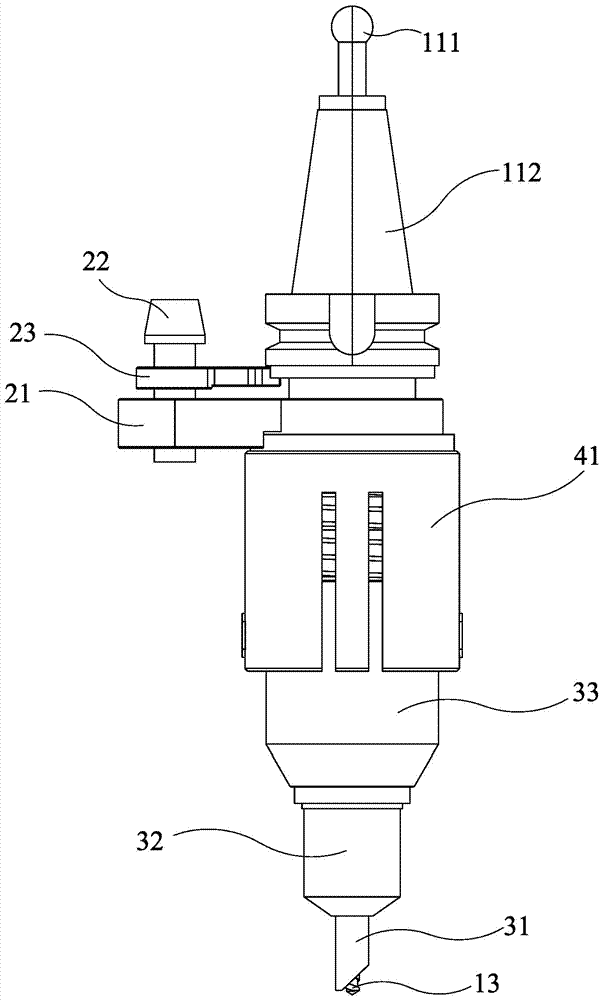 Numerically controlled inclined hole machining device