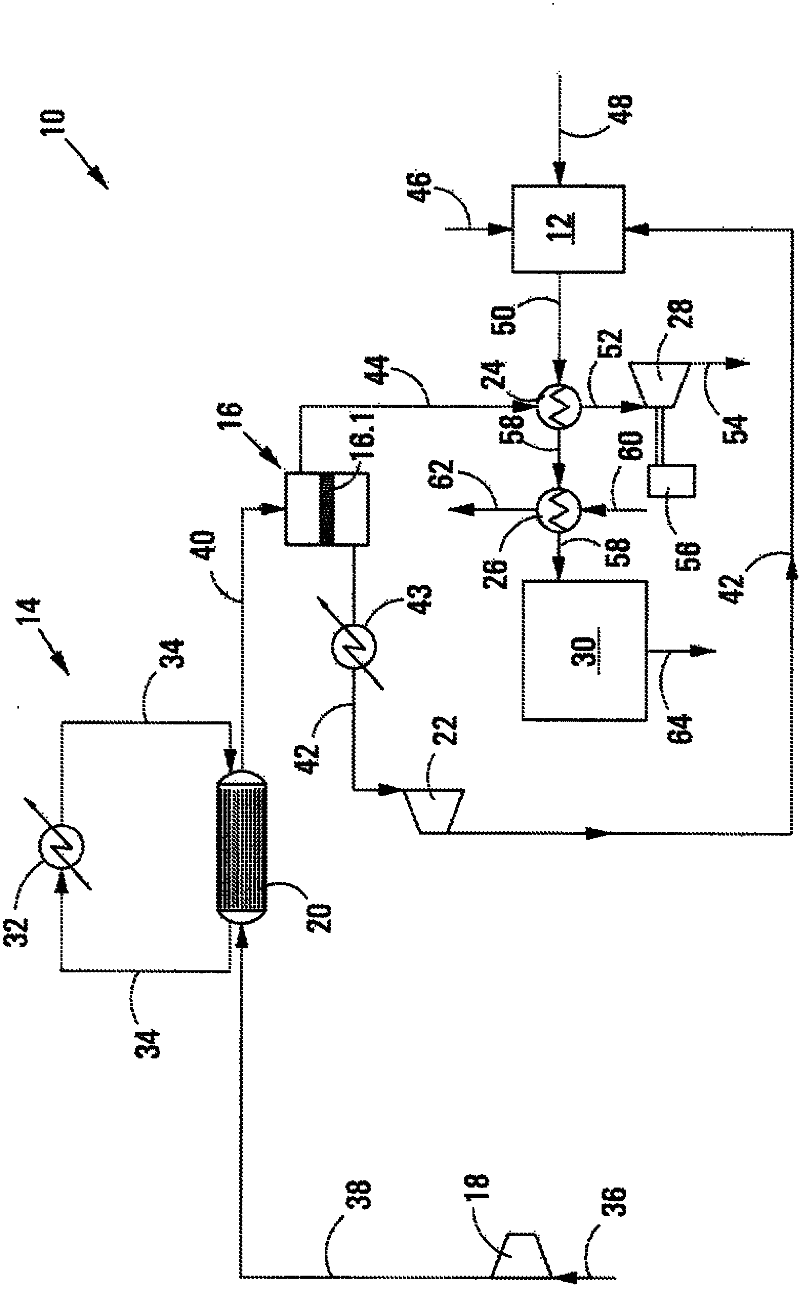 Process for co-producing synthesis gas and power