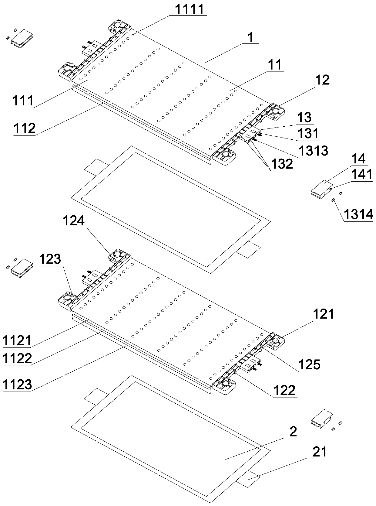 Battery cell supporting component