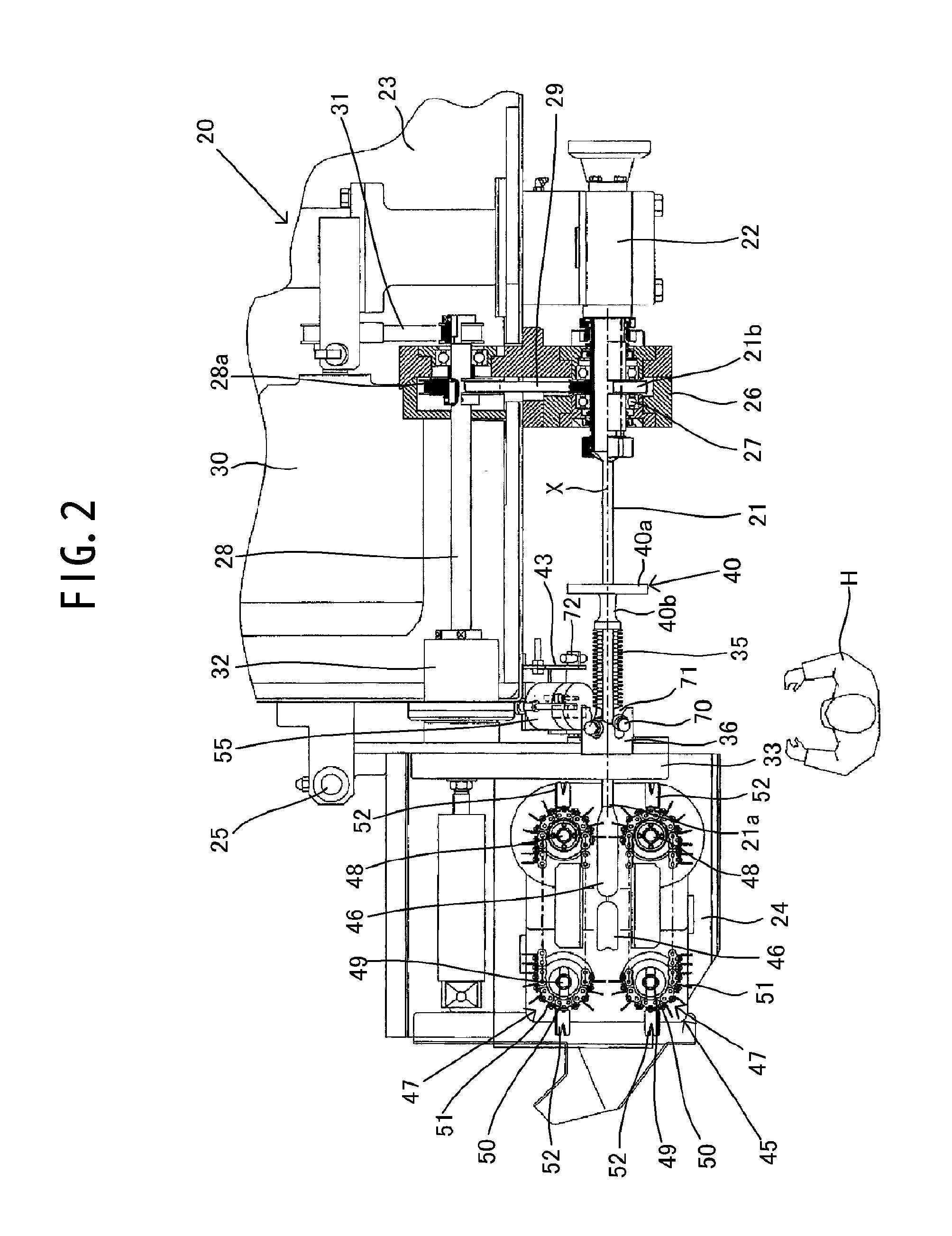 Detecting structure for a stuffing apparatus