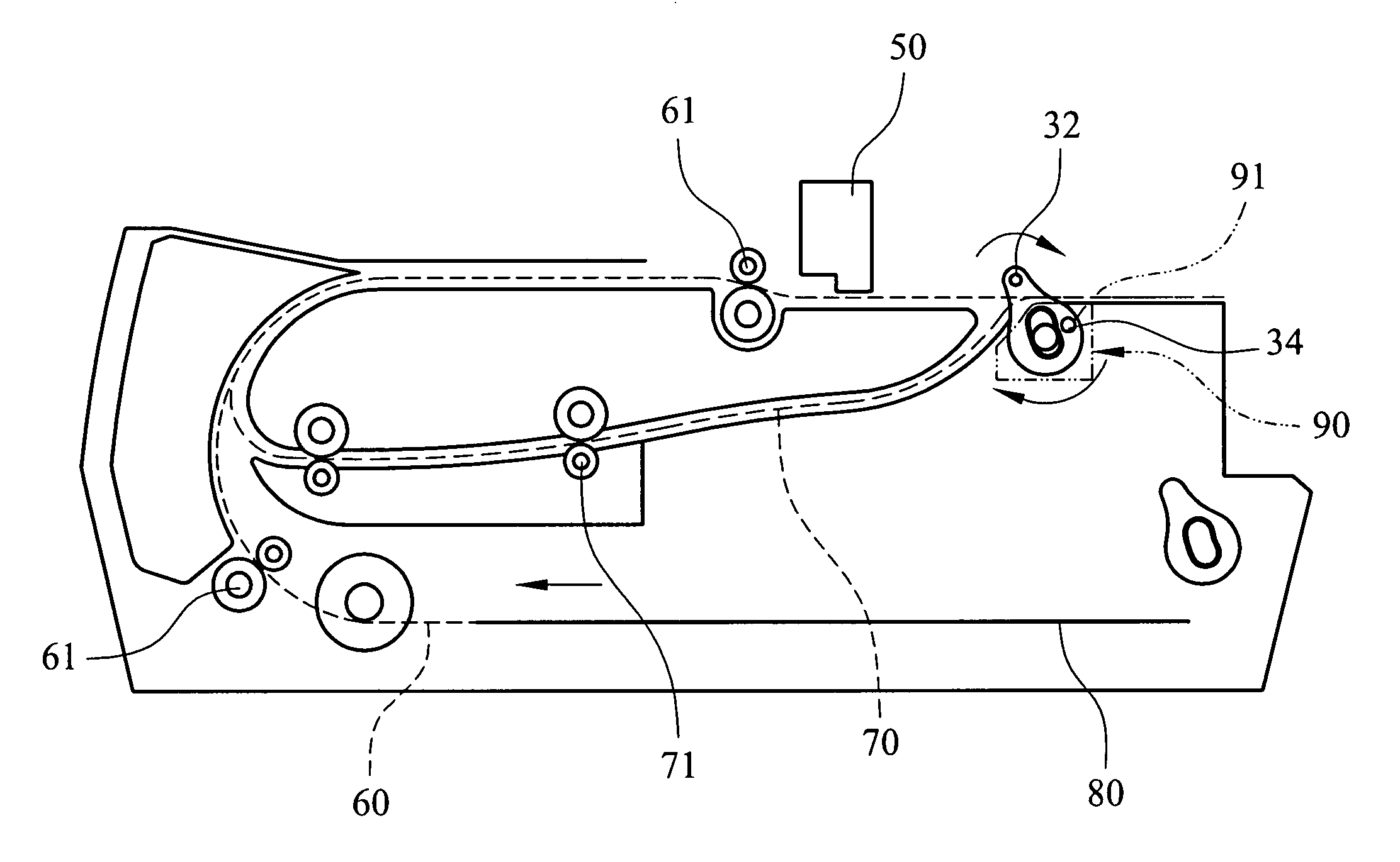 Paper conveying apparatus and method for flipping paper