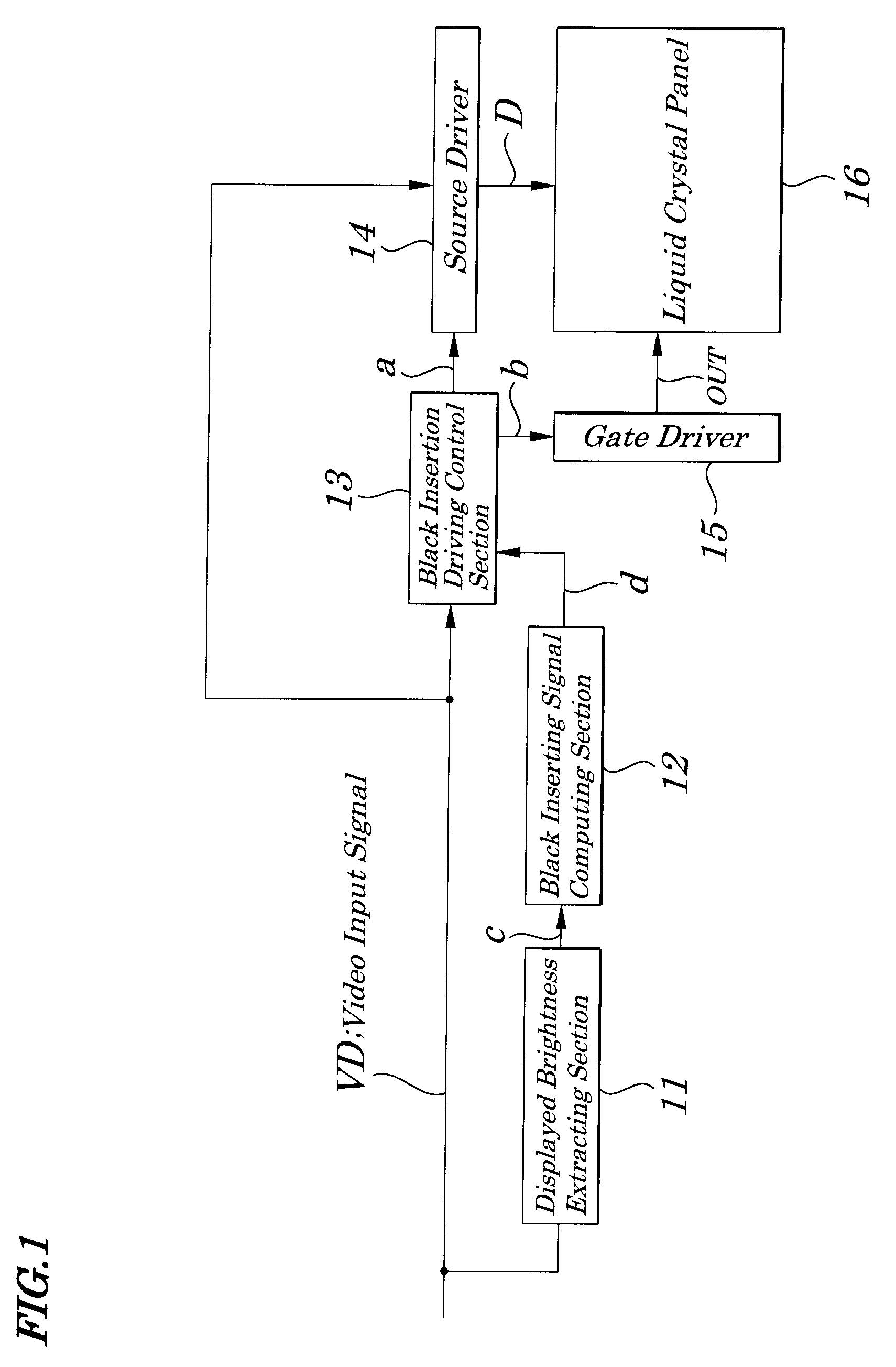 Image display device, driving circuit and driving method used in same