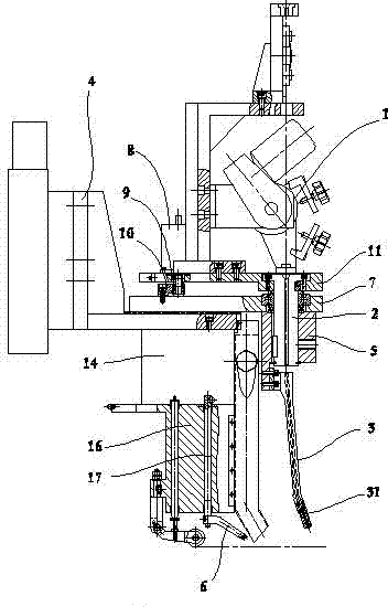 Narrow-gap welding nose with tilt angle device