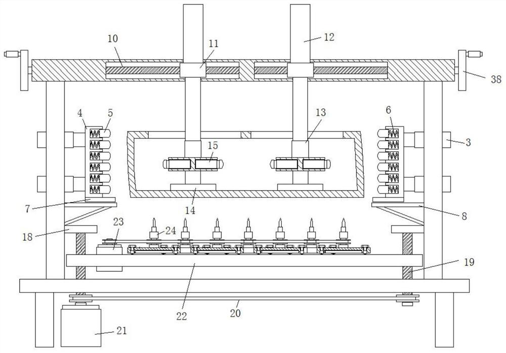 Efficient machining equipment for instrument panel chassis holes