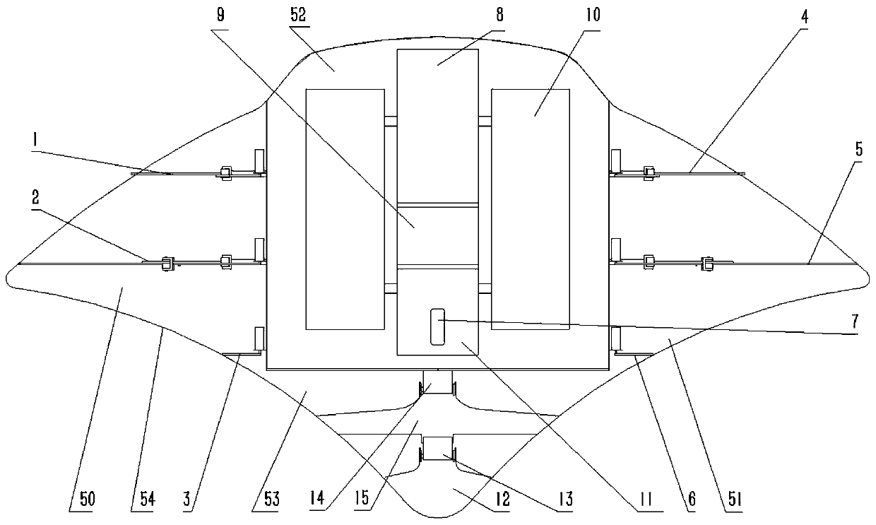 Underwater bionic vehicle based on combined propulsion of swinging pectoral fins and dorsoventral tail fins