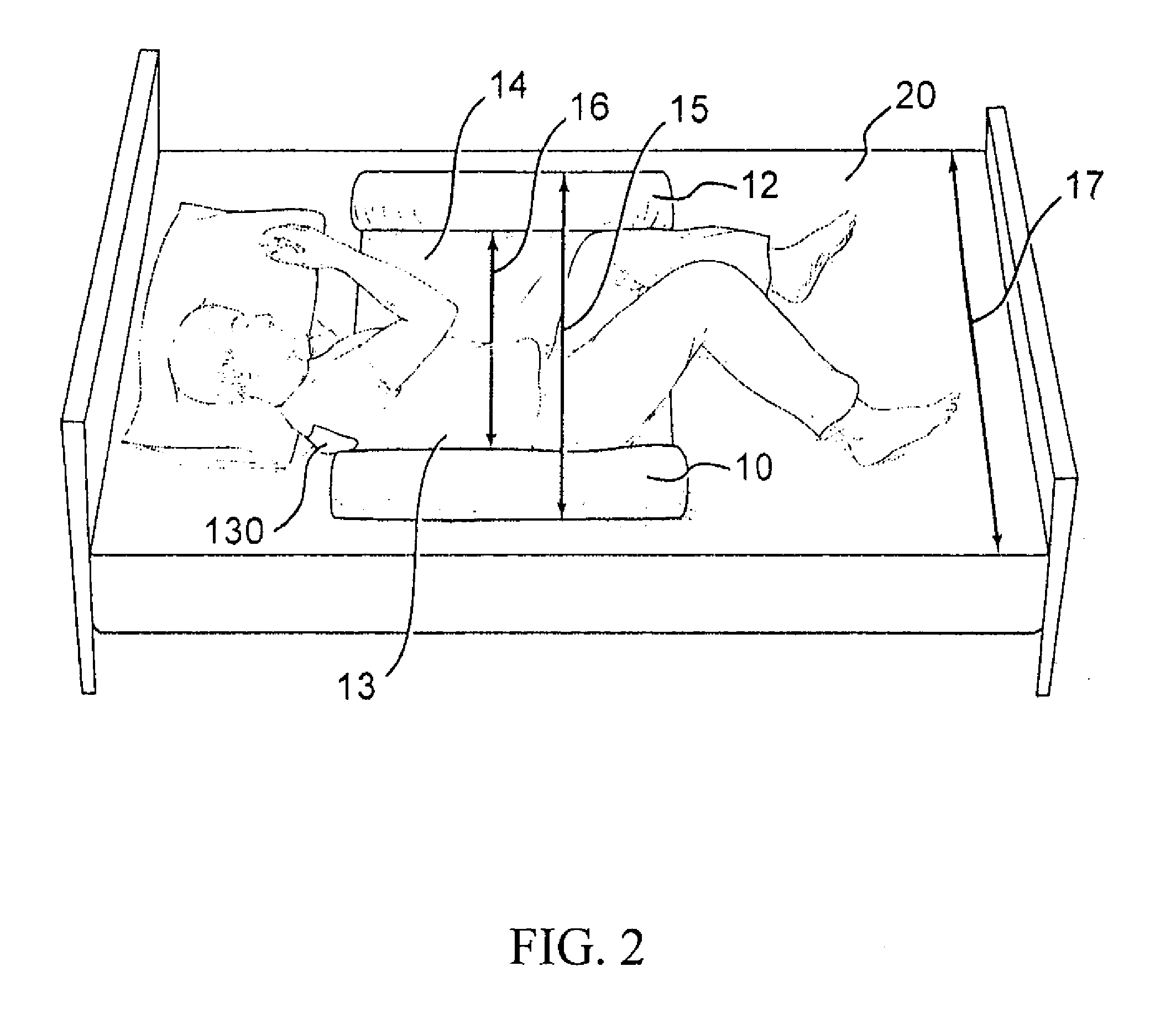 Method and device for maintaining a side sleeping position