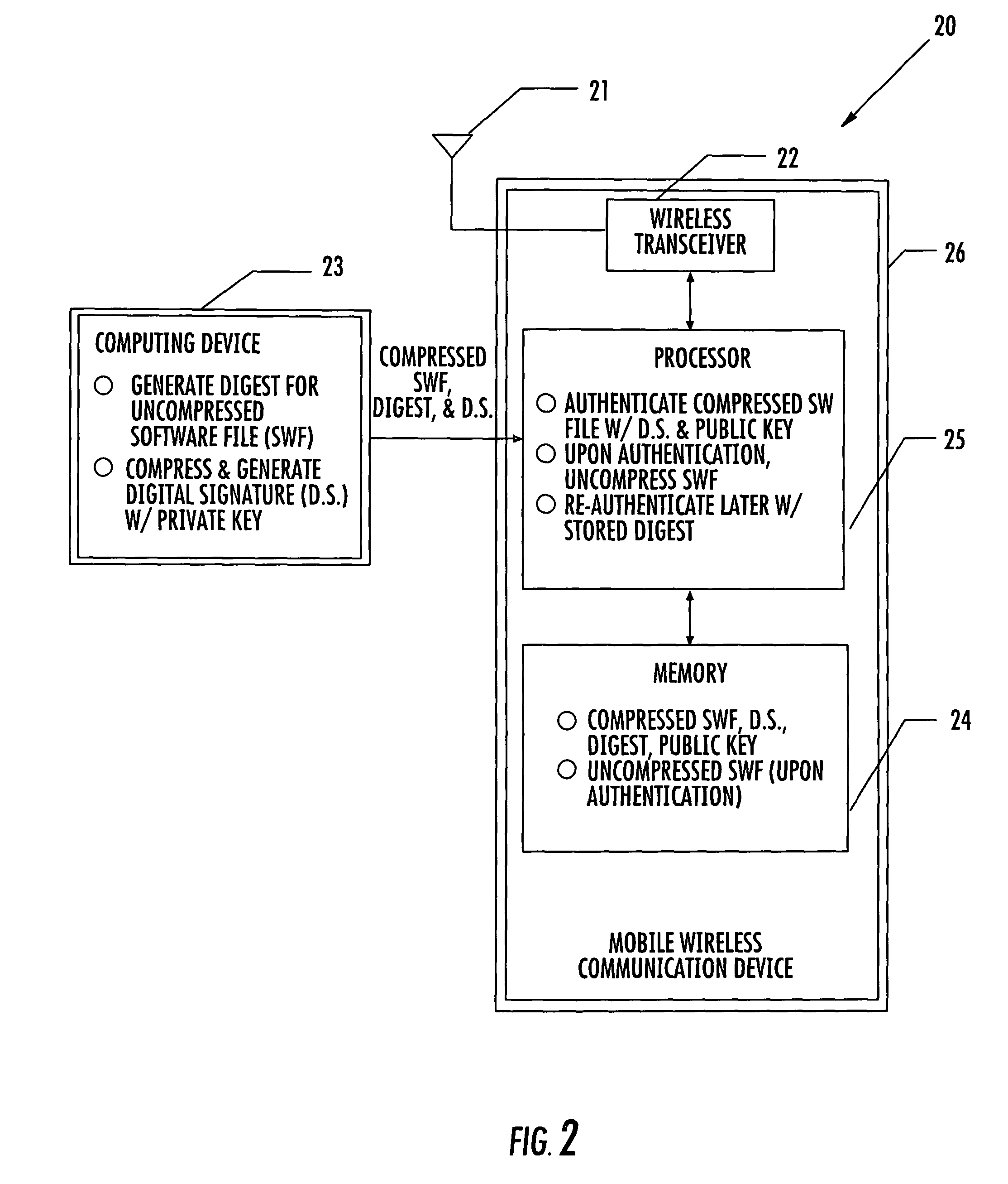 Mobile wireless communications device with software installation and verification features and related methods