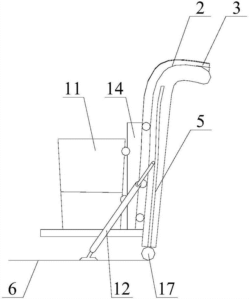 Garbage self-unloading device for cleaning machine