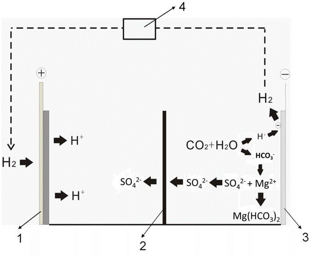 Method for membrane electrolysis of mineralized CO2 co-produced strong acid