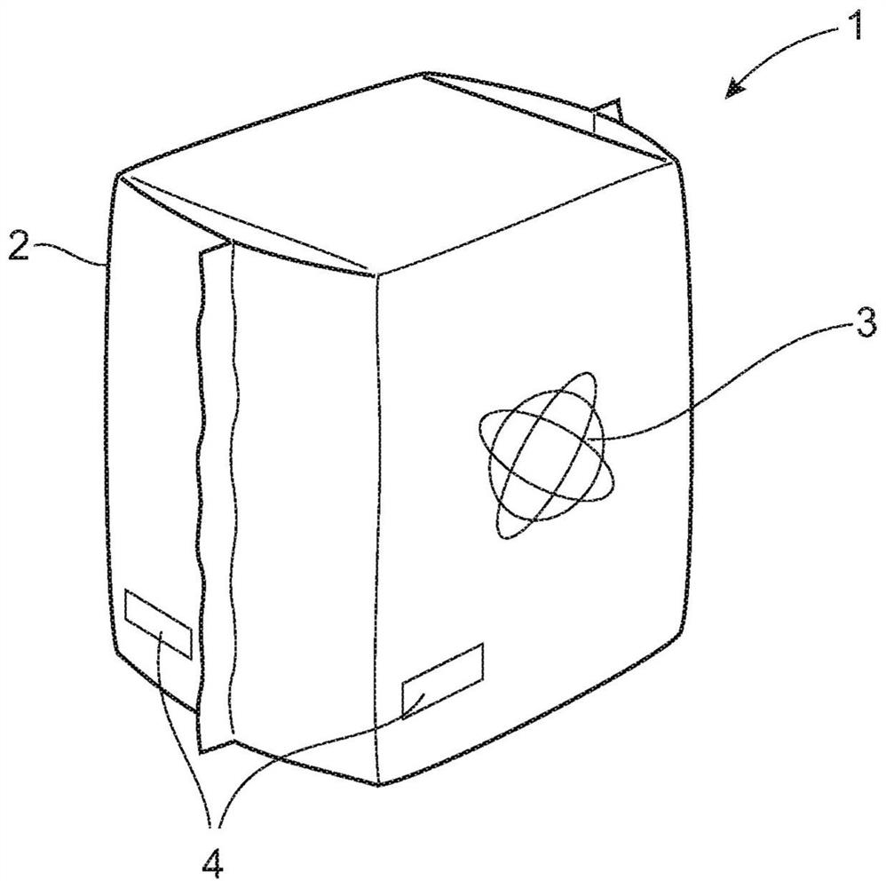 Package of absorbent units and method for manufacturing such package