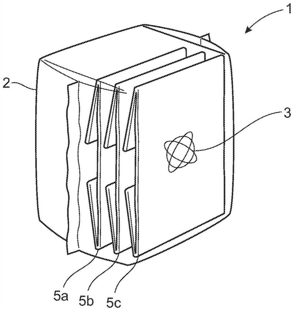 Package of absorbent units and method for manufacturing such package