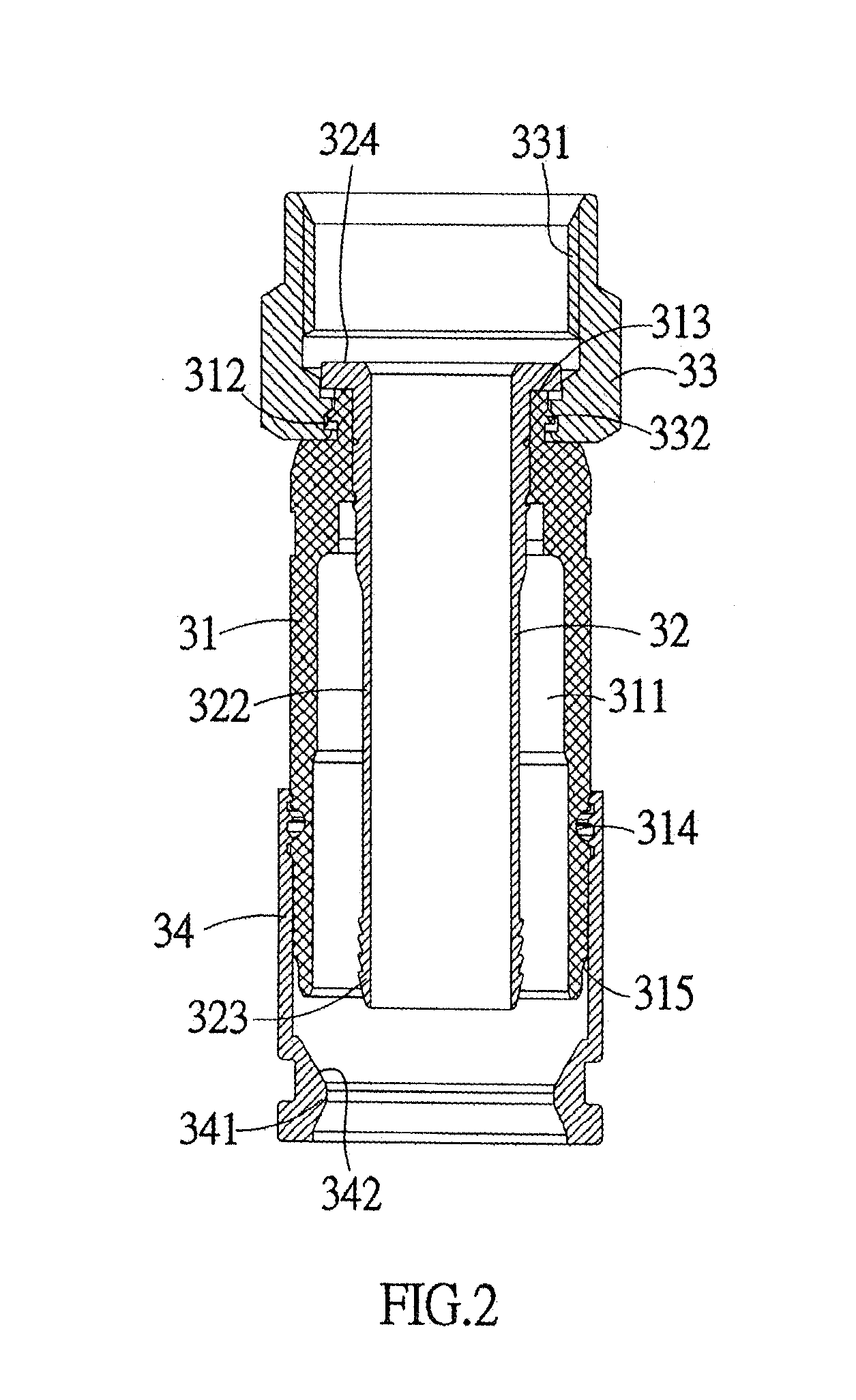 Crimping structure of cable connector